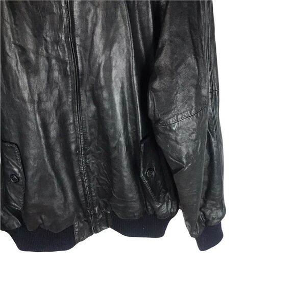 vintage abercrombie‎ and fitch leather jacket X-LARGE Mens - Picture 2 of 12